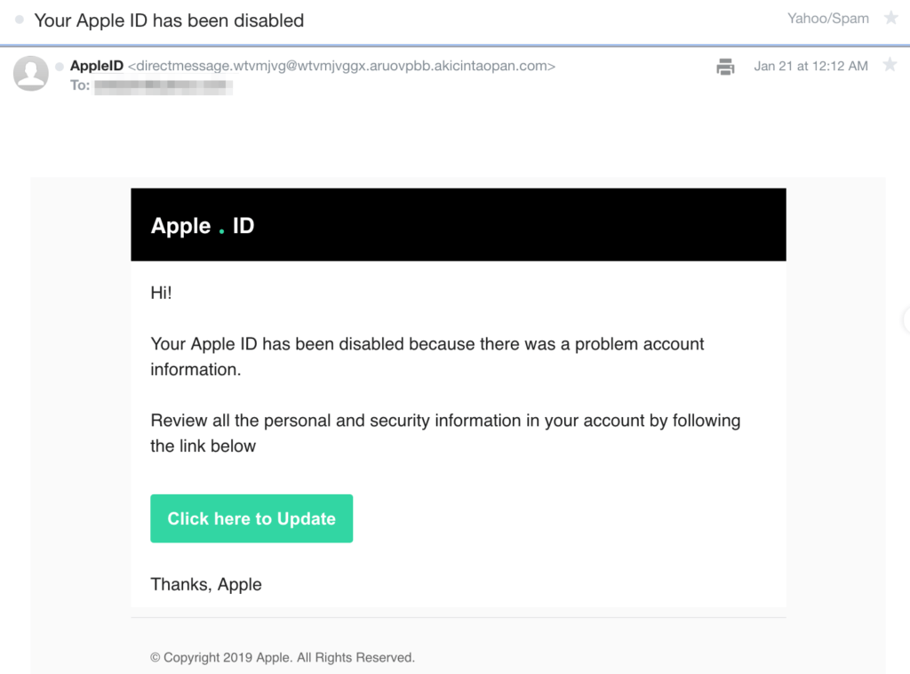 apple id email phishing