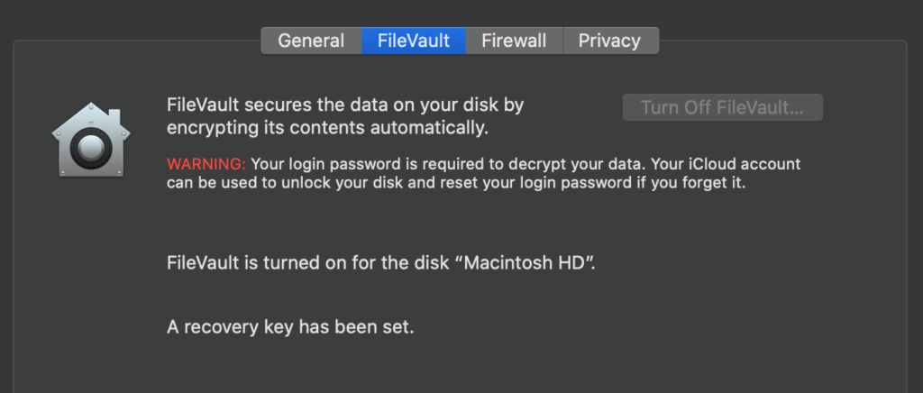 FileVault Encryption on Mac